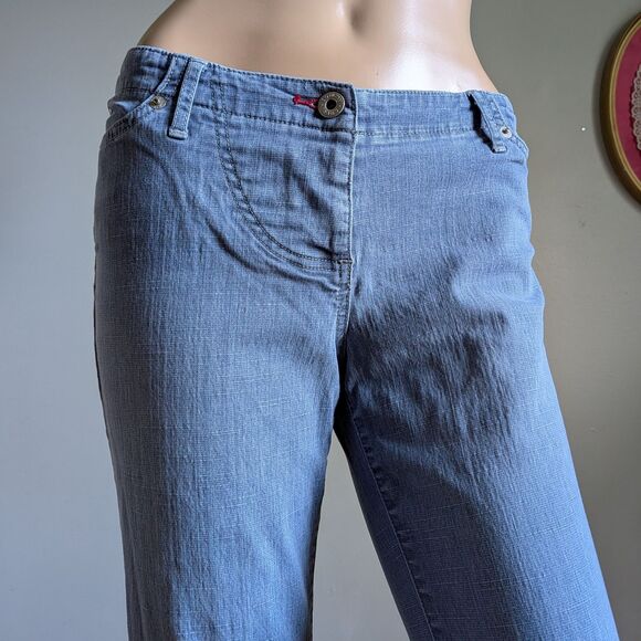 Vintage Y2K Tommy Hilfiger Jeans Low Rise Flare Button Fly Preppy Size 7 - Picture 4 of 13